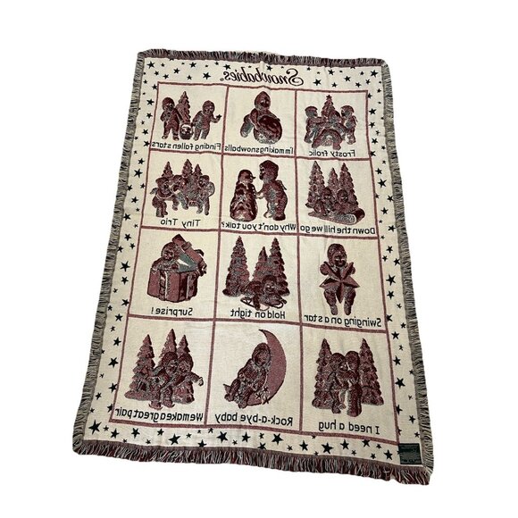 Department 56 Snow babies Throw Blanket 68”x46” 100% Cotton USA - Picture 7 of 8